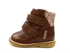 Angulus cognac maple glitter vinterstøvle med TEX